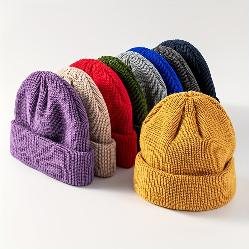 Knitted Melon Hat Autumn Winter Hat Student Beanie Hat For Men And Women