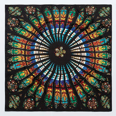 Peacock Circle Geometric Print Bandana Boho Square Scarf