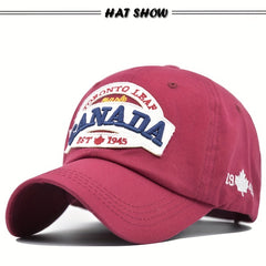 Canada Embroidered Cotton Baseball Cap Sunscreen Trucker Hat Hip Hop Cap