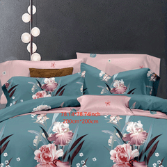 Flower Pattern Duvet Cover Set Soft Comfortable Bedding