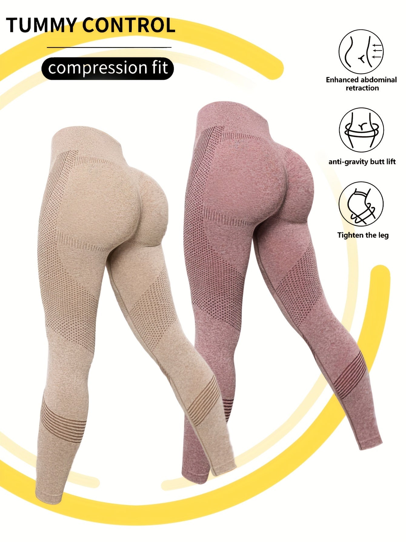 2pc High Waist Fitness Leggings Running Yoga Tight Pants Women's Activewear