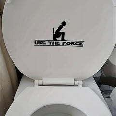 Toilet Vinyl Decals Art Door Stickers - Fun Bathroom Decor