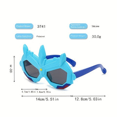 Boy's Polarized Sunglasses Silicone Cartoon Baby Hip hop Glasses