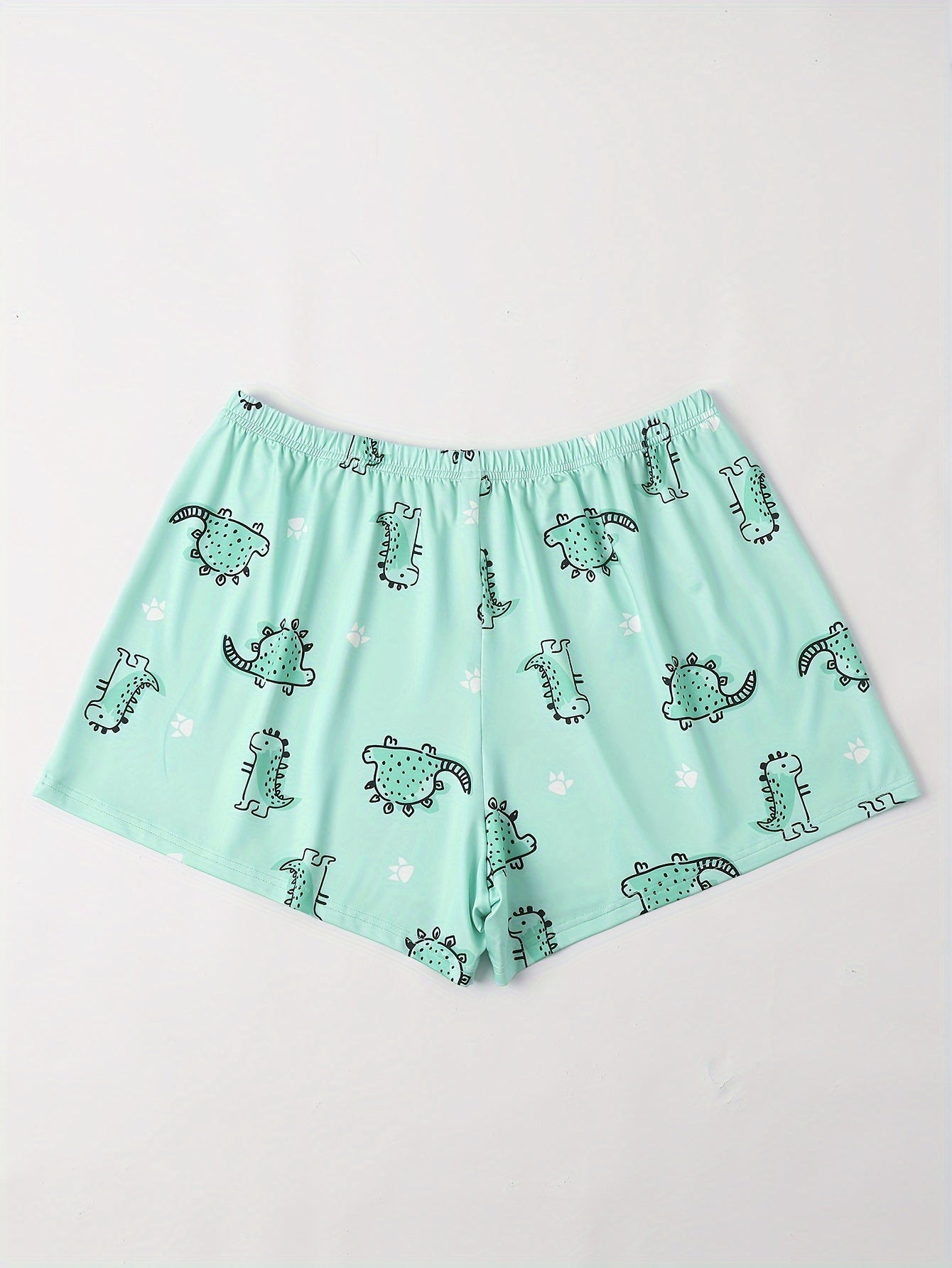Women's Plus Dinosaur Print Pajama Shorts