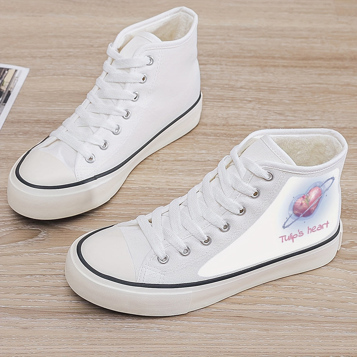 Plush Lined Thermal Chunky Canvas Sneakers