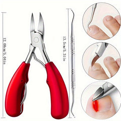 2Pcs Toe Nail Clippers For Ingrown Nails Thick Nails Cutters Dead Skin Dirt Remo