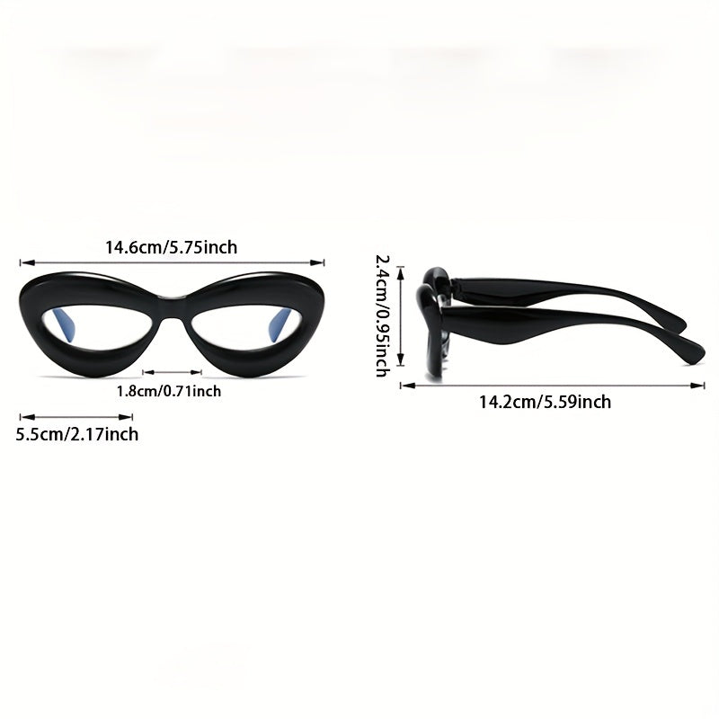 Y2K Candy Lip Frame Clear Lens Glasses