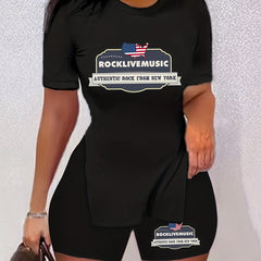 T-shirt & Shorts Set Casual Outfit Spring Summer Women's Clothing