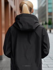 Women's Warm Fleece Lining Sports Jacket Hooded Windproof