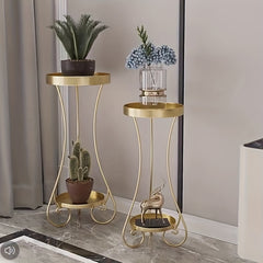 Stylish Iron Flower Rack Indoor Shelf Floor Standing Storage Display
