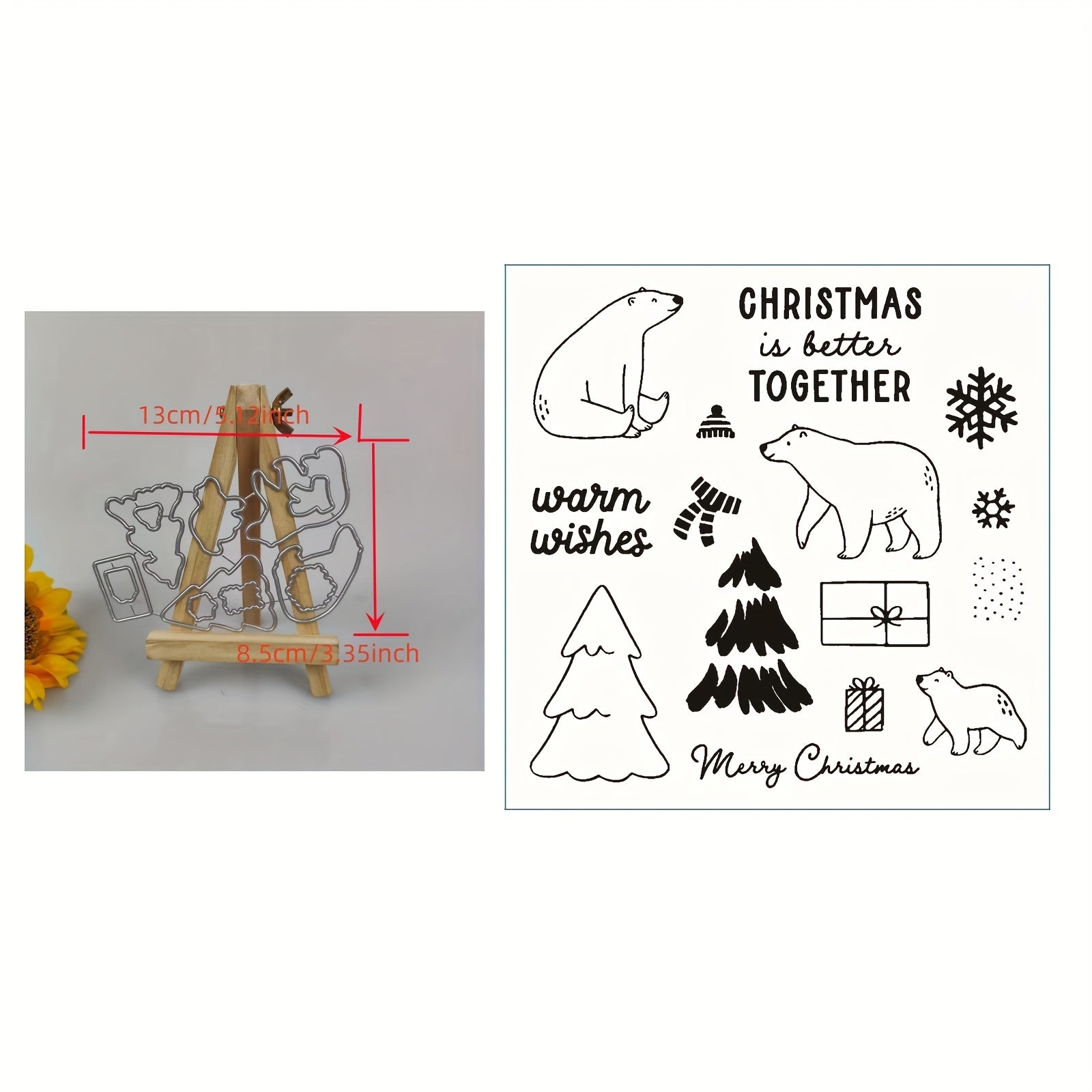 Christmas Metal Cutting Dies And Stamps For Scrapbooking Craft Supplies