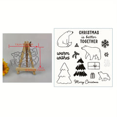 Christmas Metal Cutting Dies And Stamps For Scrapbooking Craft Supplies
