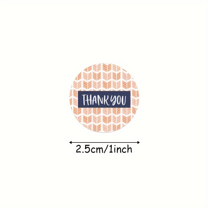 500pcs Thank You Stickers 2.54cm Adhesive Labels for Boutiques & Shops Packaging