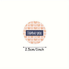 500pcs Thank You Stickers 2.54cm Adhesive Labels for Boutiques & Shops Packaging
