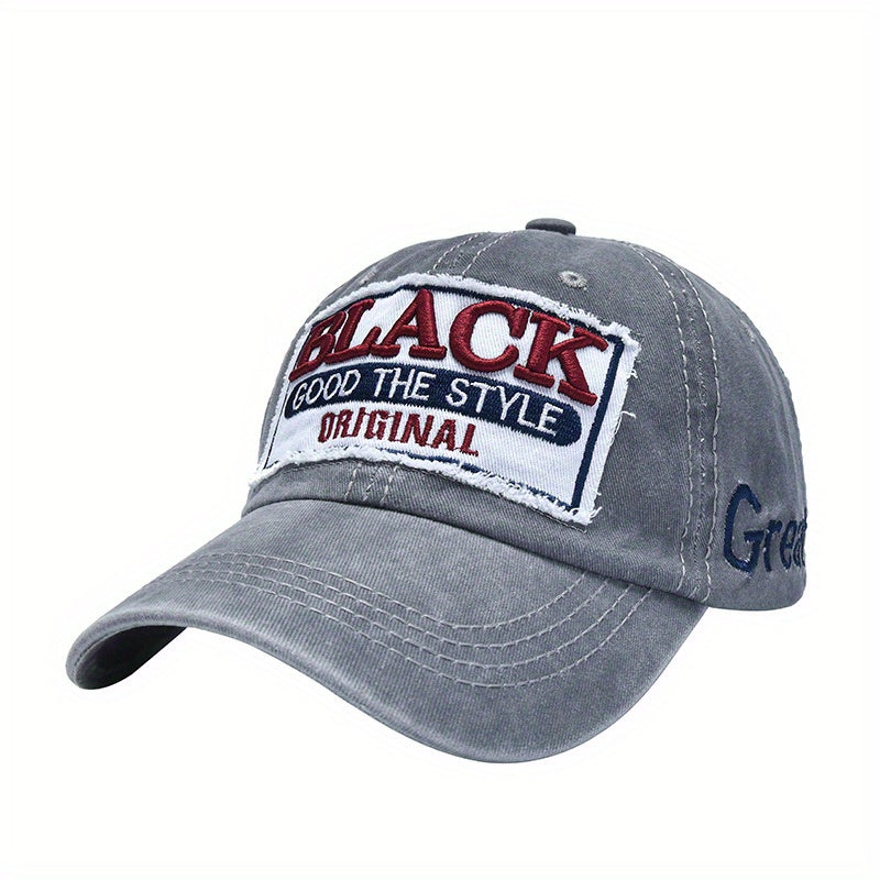 Embroidered Distressed Baseball Cap