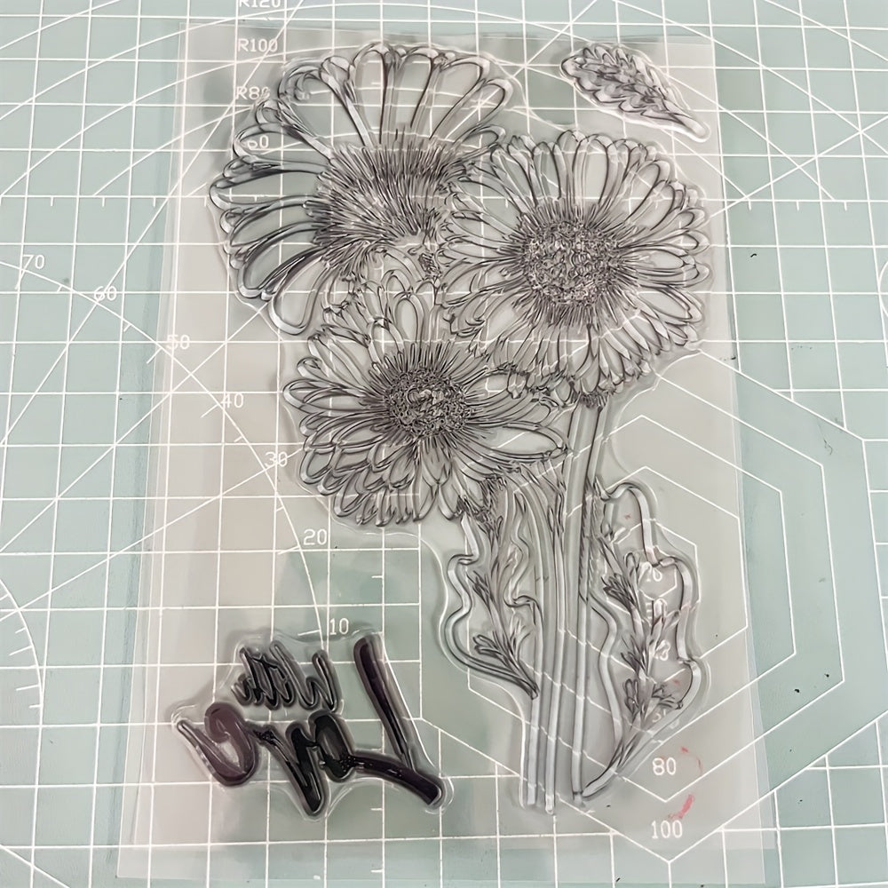 Flower Transparent Silicone Stamps for Card Making DIY Scrapbooking