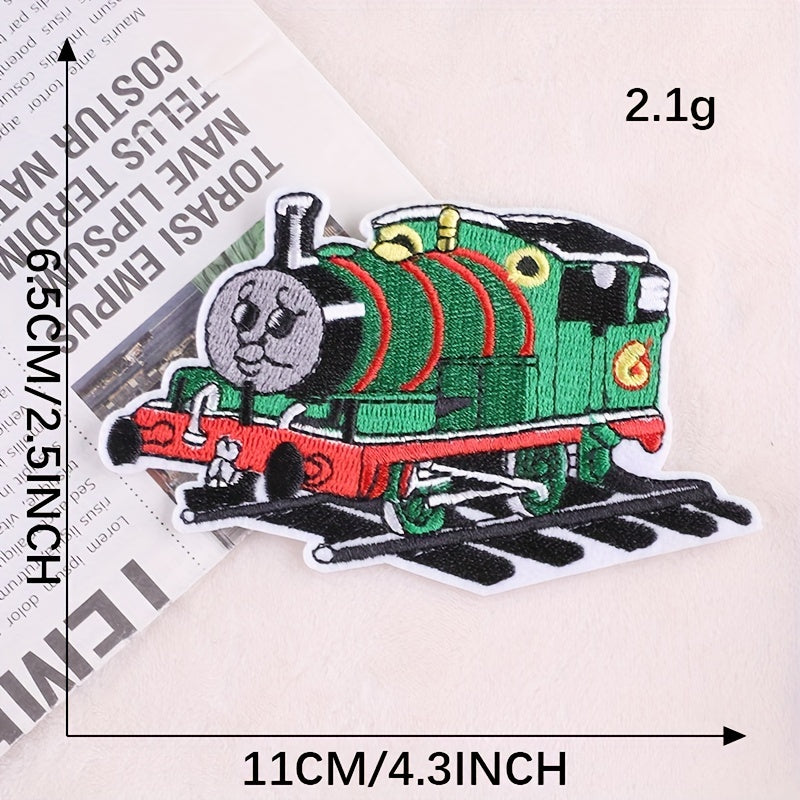 2pcs Embroidered Train Badges Iron On Patches Sew On Embroidered Applique
