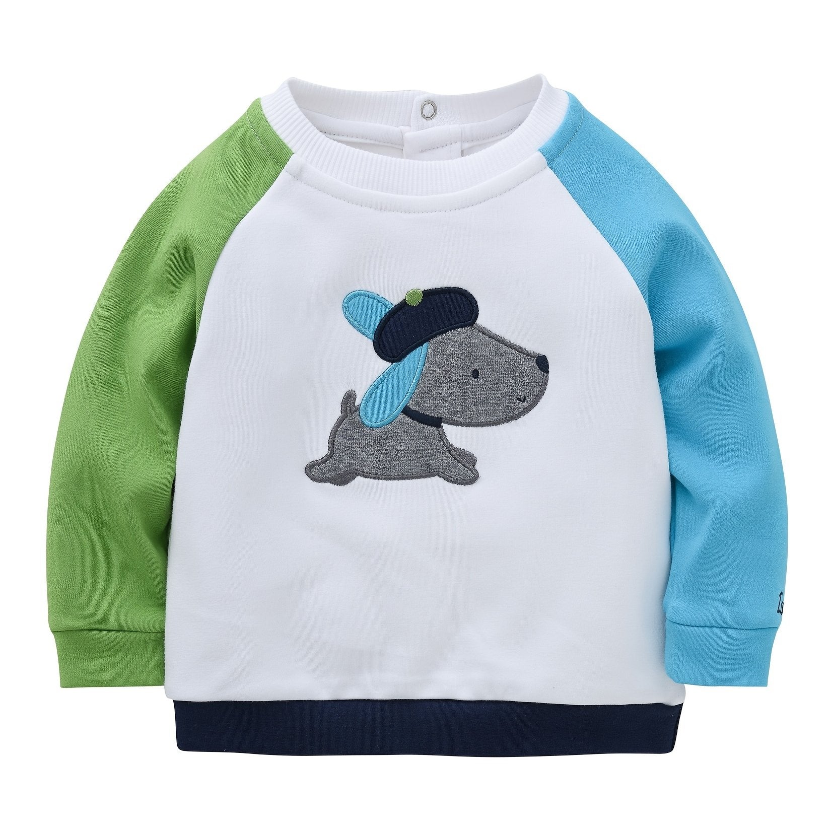 Cute Puppy Embroidery Baby Boy Sweatshirt