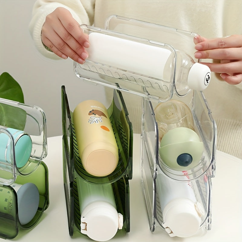 1pc Portable Plastic Water Cup Rack Transparent Storage Rack Kitchen Organizer