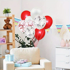 Red Balloon Confetti Baby Baptism Balloon Wedding Decor