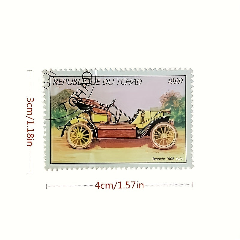 10pcs Dinosaur Car Thematic Stamps For Scrapbook Decoration Collection