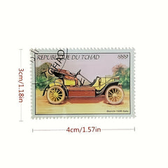 10pcs Dinosaur Car Thematic Stamps For Scrapbook Decoration Collection