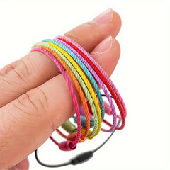 Stainless Steel Key Ring Loop Wire Keychain Rotating Screw Key Ring