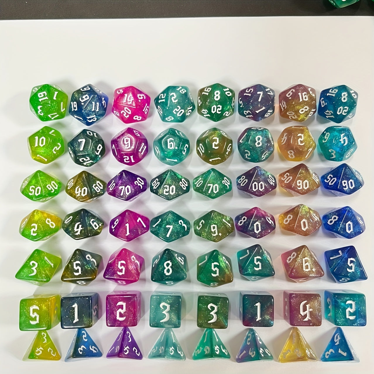 Digital Dice Set for Table Games - 7 Two-Sided Chameleon Sets