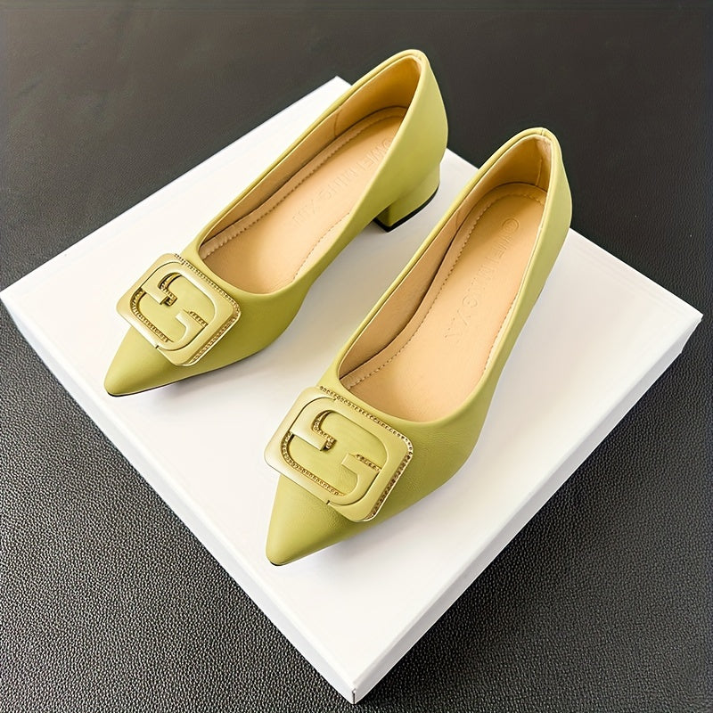 Women's Buckle Decor Non-slip Slip On Soft Sole Shoes
