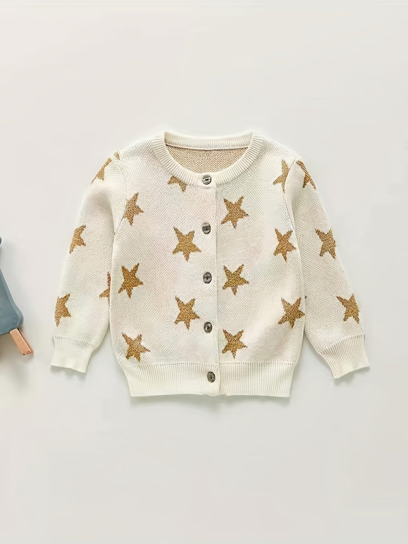 Baby Star Knit Sweater Coat Button Cardigan Top