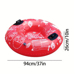 Snow Tube Heavy Duty Sled With Handle Winter Outdoor Skiing Sled