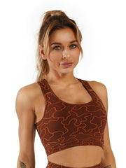 Camouflage Line Print Sports Tank Top