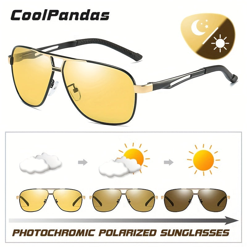Magnesium Photochromic Night Vision Glasses Polarized Sunglasses