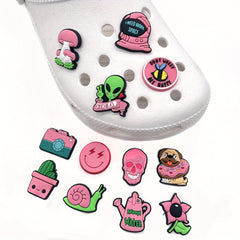 12pcs Pink Shoe Charms for Hole Shoes