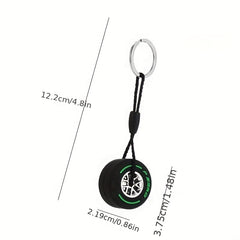 Rubber Tire Keychain Car Accessories Decoration Key Ring Bag Pendant