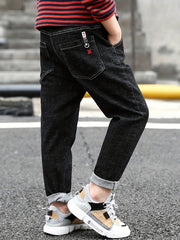 Toddle Boys Denim Long Pants With Pocket Kids Clothing