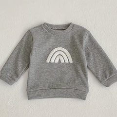 Kids Rainbow Printed Sweatshirt Long Sleeve Pullover Tops