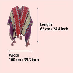 Boho Tassel Shawl Blanket Scarf Wrap Cape Windproof Poncho