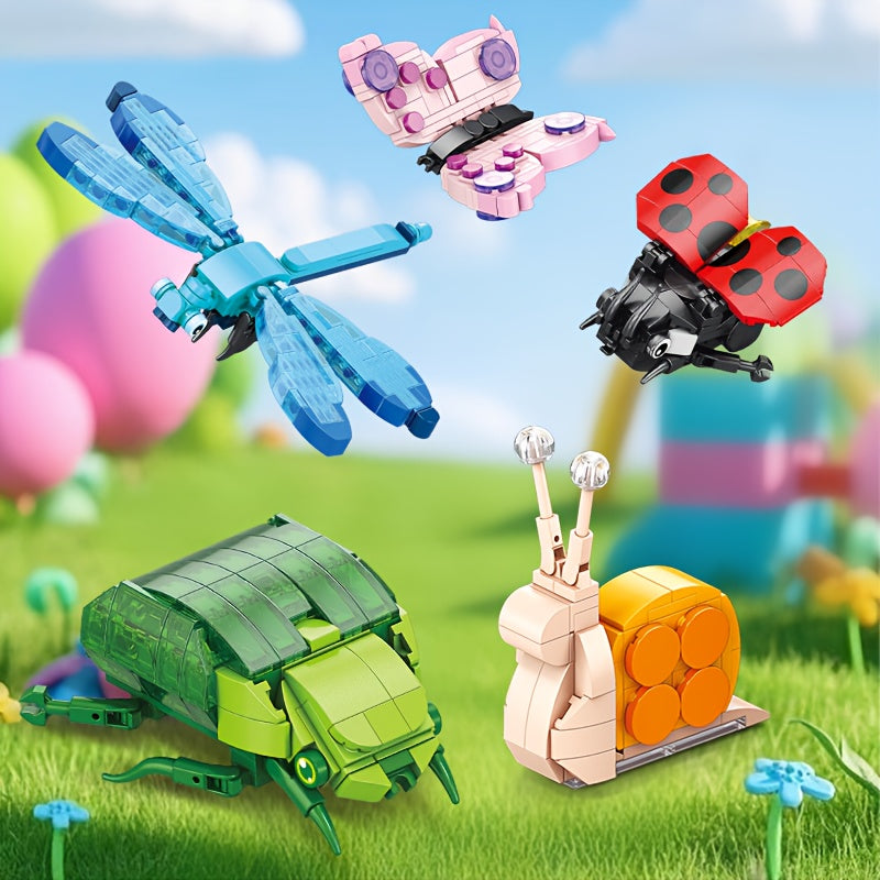 Insect Animal Party Building Blocks 1200 Pieces Bugs Construction Toy Set