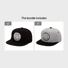 Eyes Round Label Adhesive Print Men's Hip Hop Hat