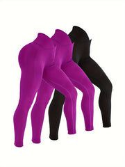 Ribbed Cross Waist Yoga Pants High Stretch Fitness Leggings