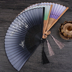 Plum Blossom Folding Fan Gift Summer Silk Fan