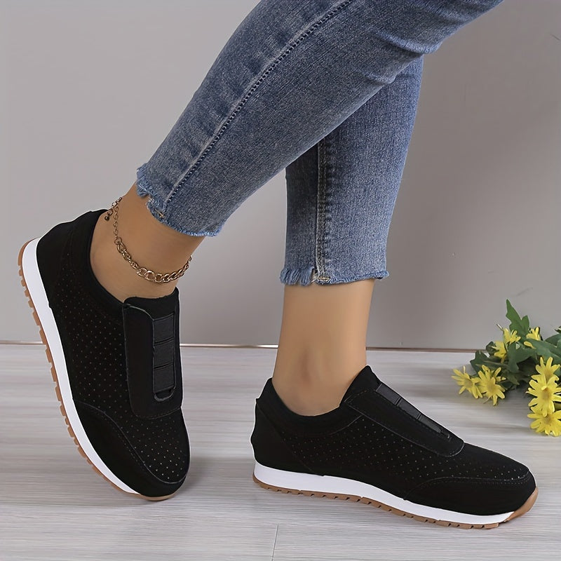 Women's Perforated Breathable Slip On Sports Shoes