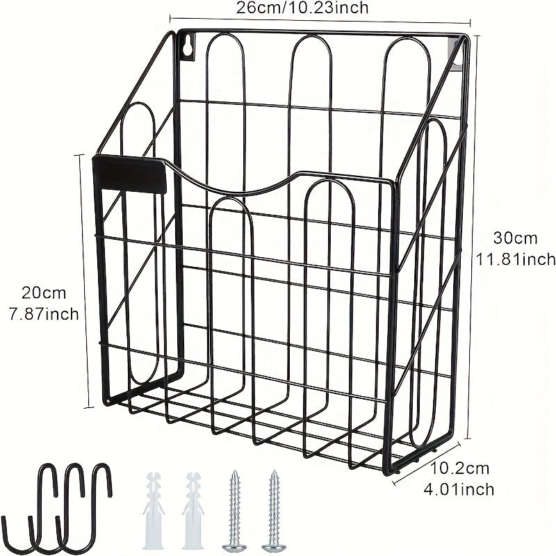 Vertical Metal Wall File Storage Rack