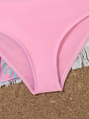 Girls Sweet 3pcs Swimsuits Set For Summer Beach