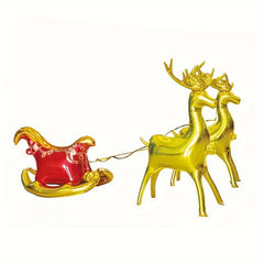 XL Christmas Reindeer Balloon Decor 3D Standing Sled Deer