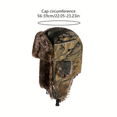 Camouflage Trooper Hat with Ear Protection Ski Hat Warm and Coldproof Hat