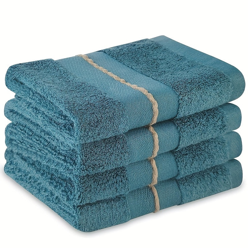 4pcs Bamboo Washcloth Face Towels 33x33cm Absorbent Small Towel for Bath Shower