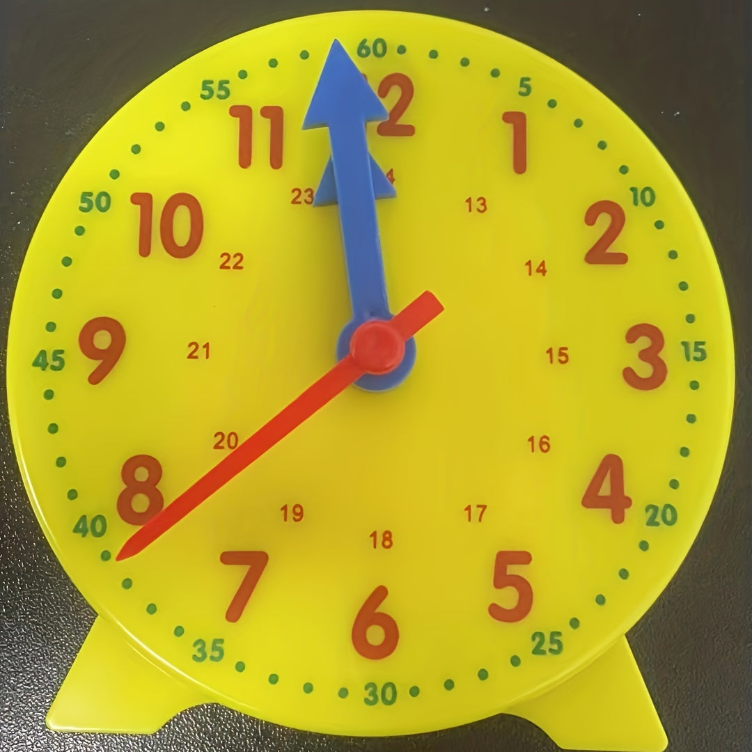 Montessori Adjustable Time Learning Clock Toys Hour Minute Second Cognition