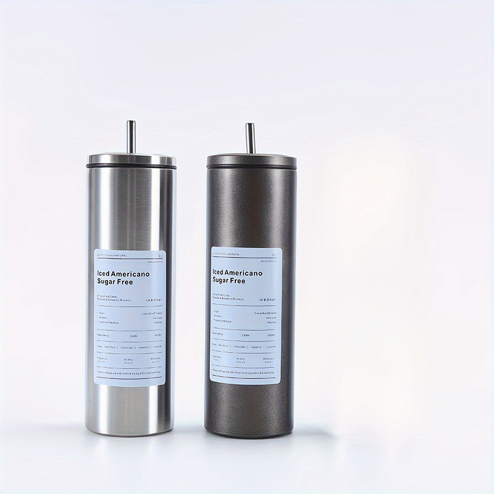 304 Stainless Steel Straw Coffee Cup Double Layer Vacuum Insulation